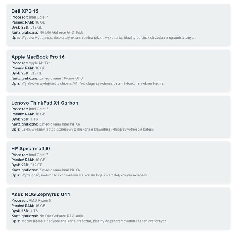 Najlepsze laptopy do programowania