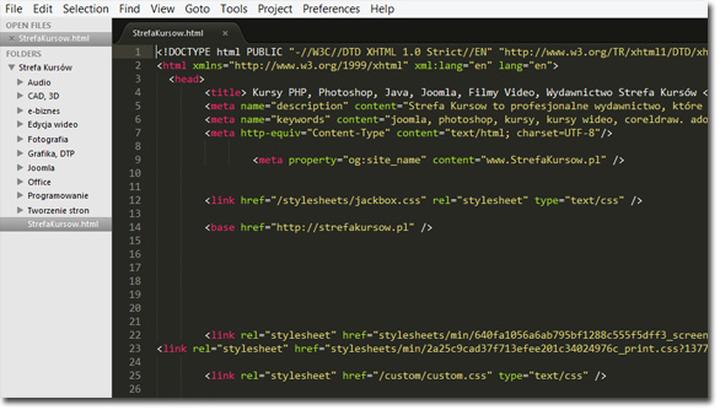 Narzędzia do edycji HTML