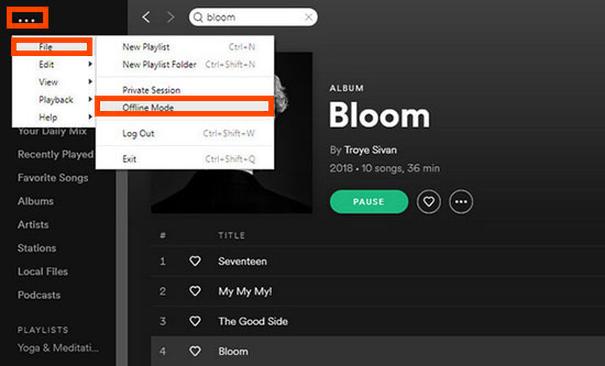 Spotify na telefon