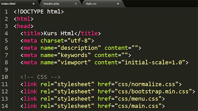 Znaczniki HTML i struktura
